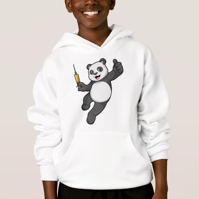 Panda à la vaccination avec seringue (Devant)