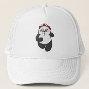 Panda à Running avec Casquette