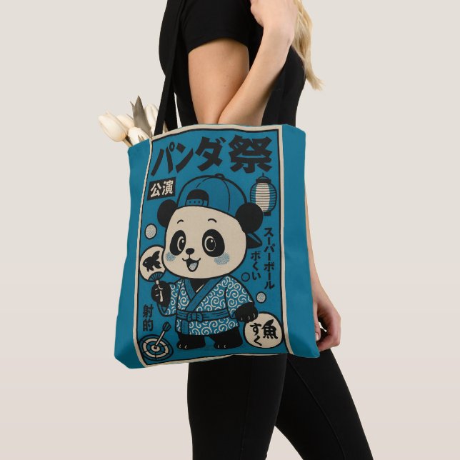 Panda after Dark Tote Bag (Close Up)