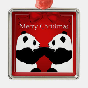 Panda Amis Noël Premium Ornement