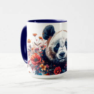 Panda Amongst Flowers Mug