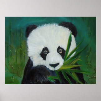 Panda and Bamboo Poster