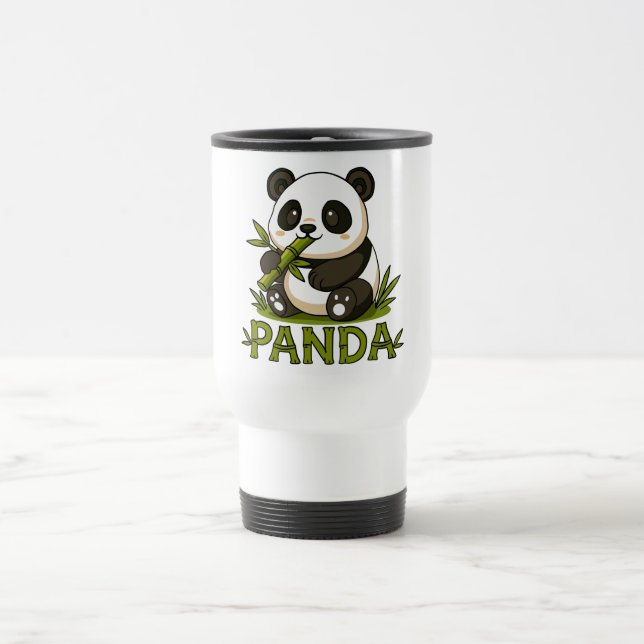 panda and bamboo travel mug (Center)