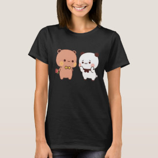 Panda And Brownie Bear Couple T-Shirt