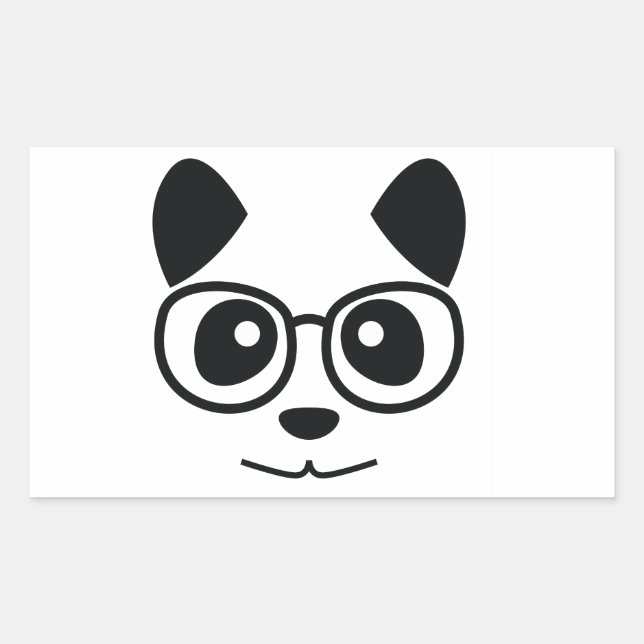 Panda And Glasses Sticker (Front)