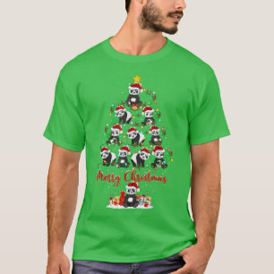 Panda Animal Lover Matching Santa Panda Christmas  T-Shirt