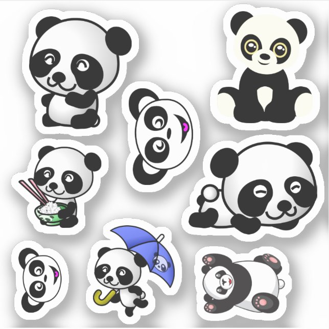 panda animals bear . (Front)