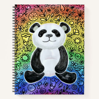 Panda arc-en-ciel Carnet de la palette de calcul