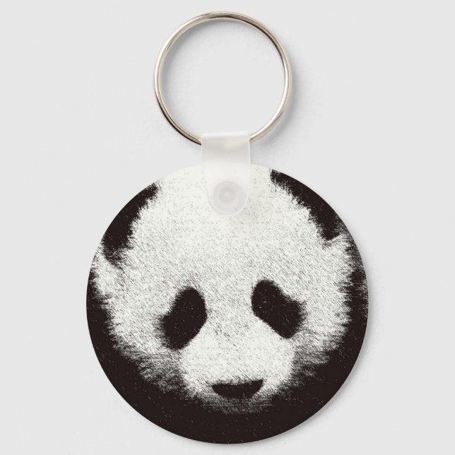 Panda Artwork Keychain (Front)