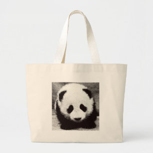 Panda Artwork Large Tote Bag
