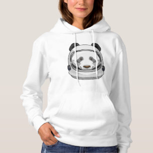 Panda as Astronaut with Helmet Hoodie