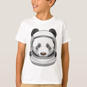 Panda as Astronaut with Helmet T-Shirt