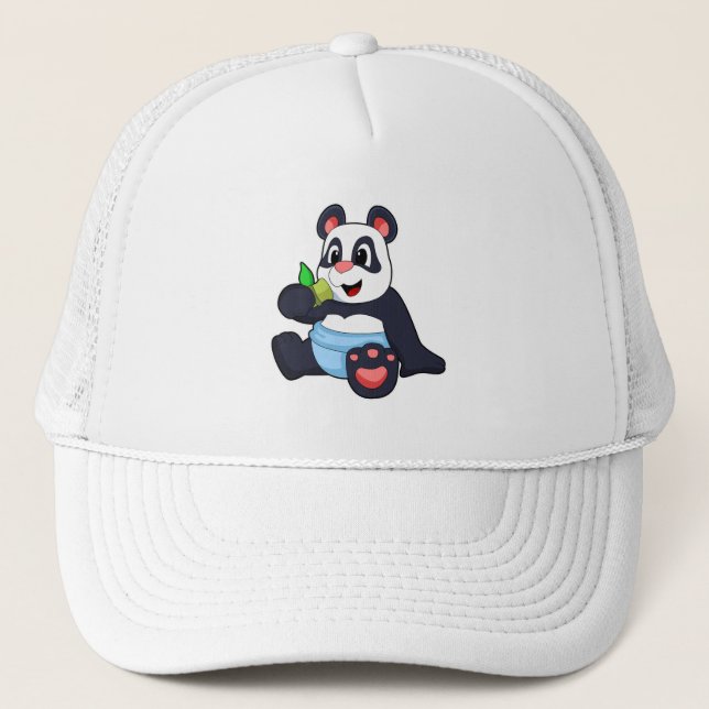 Panda as Baby with Bambus Trucker Hat (Front)