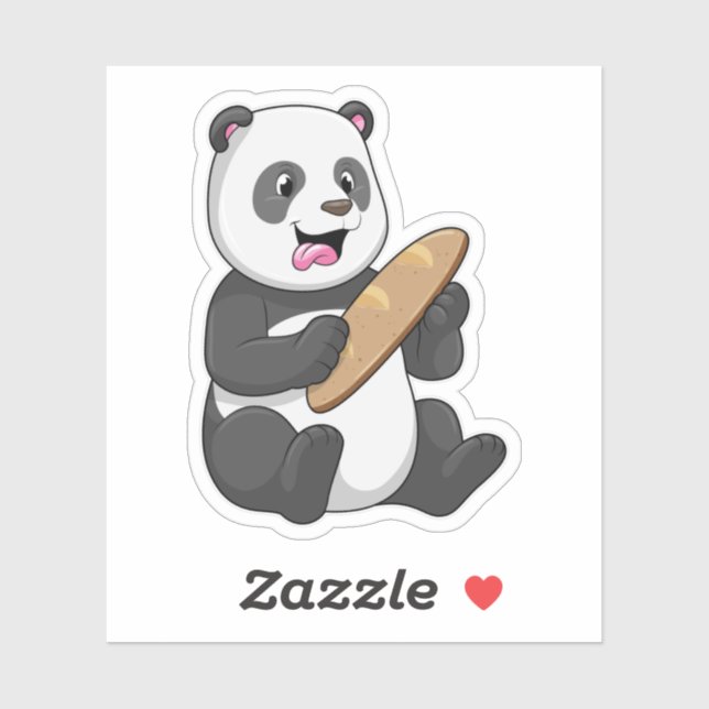 Panda as Baker with Bread (Sheet)