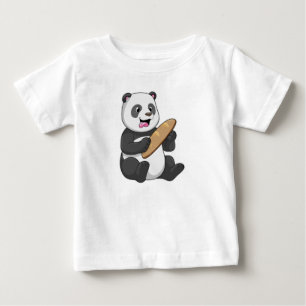 Panda as Baker with Bread Baby T-Shirt