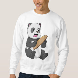 Panda as Baker with Bread Sweatshirt
