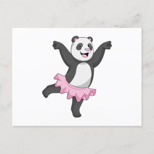 Panda as Ballerina at Ballet Postcard