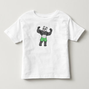 Panda as Bodybuilder at Bodybuilding Toddler T-shirt