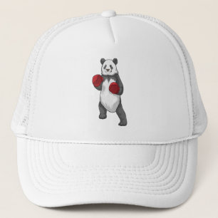 Panda as Boxer with Boxing gloves Trucker Hat