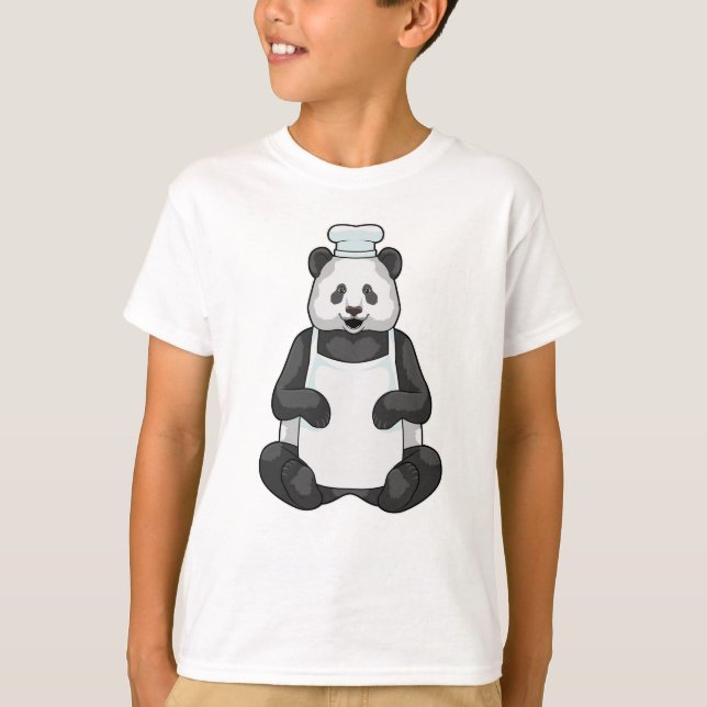 Panda as Chef with Cooking hat T-Shirt (Front)