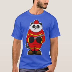 Panda as Firefighter with Hose T-Shirt