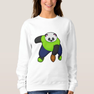 Panda as Football player with Football Sweatshirt