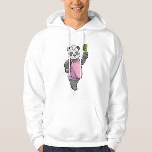 Panda as Hairdresser with Comb Hoodie