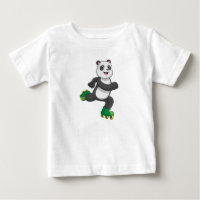 Panda as Inline skater with Roller skates
