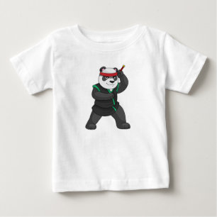 Panda as Ninja in Costume Baby T-Shirt