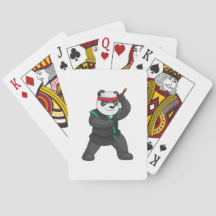 Panda as Ninja in Costume Playing Cards