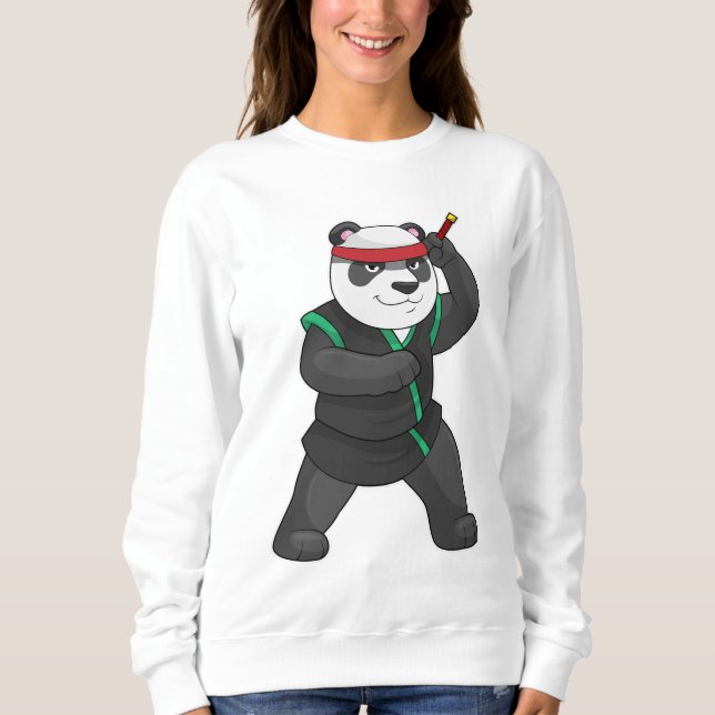 Panda as Ninja in Costume Sweatshirt (Front)