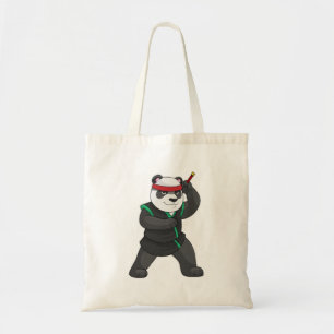 Panda as Ninja in Costume Tote Bag