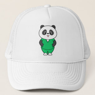Panda as Nurse with Smock Trucker Hat