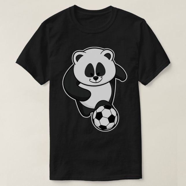 Panda as player at Soccer T-Shirt (Design Front)