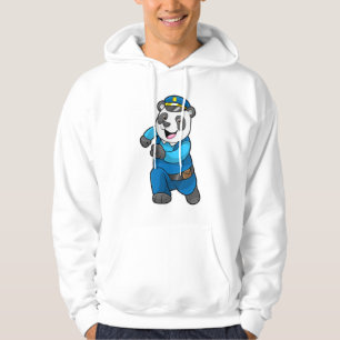 Panda as Police officer with Police hat Hoodie