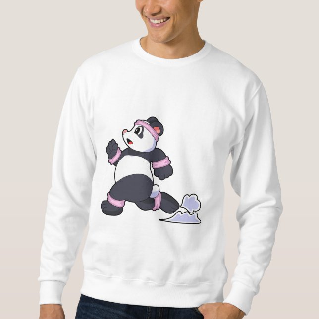 Panda as Runner at Running Sweatshirt (Front)