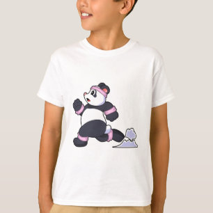 Panda as Runner at Running T-Shirt