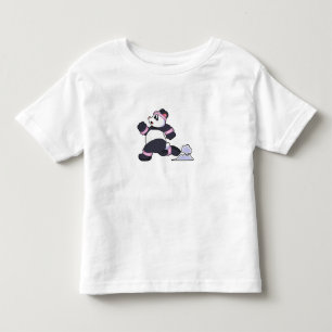 Panda as Runner at Running Toddler T-shirt