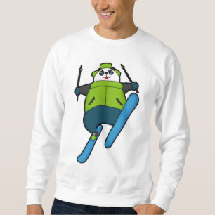 Panda as Ski jumper with Ski Sweatshirt