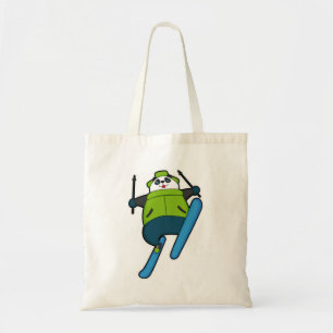 Panda as Ski jumper with Ski Tote Bag