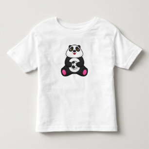 Panda as Soccer player with Soccer ball Toddler T-shirt