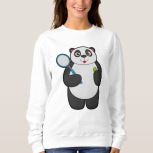 Panda as Tennis player with Tennis racket Sweatshirt