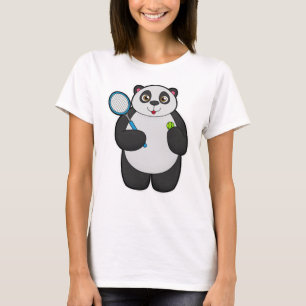 Panda as Tennis player with Tennis racket T-Shirt