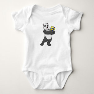 Panda as Volleyball player with Volleyball Baby Bodysuit
