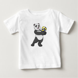 Panda as Volleyball player with Volleyball Baby T-Shirt