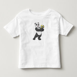 Panda as Volleyball player with Volleyball Toddler T-shirt