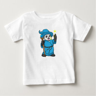 Panda as Wizard with Magic wand Baby T-Shirt