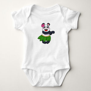 Panda at Ballet Dance Baby Bodysuit
