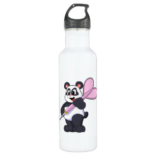 Panda at Darts with Dart 710 Ml Water Bottle