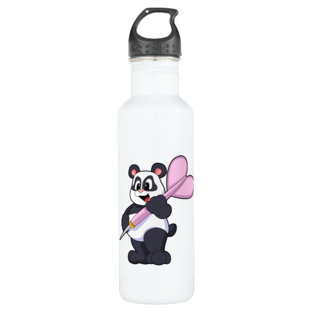 Panda at Darts with Dart 710 Ml Water Bottle (Front)